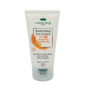 کرم ضد آفتاب بدون رنگ کاسمکولوژی  ‌spf 30 مدل 01 مناسب پوست‌های خشک و معمولی حجم 50 میلی‌لیتر